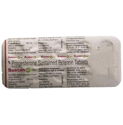 susten sr 200mg tablet 10's